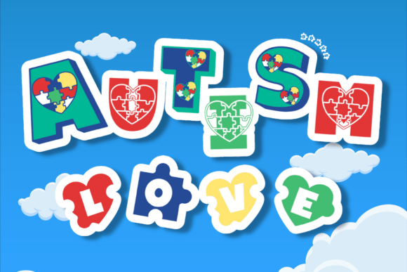 Autism Love Typeface: A Playful Display Font for Digital Branding