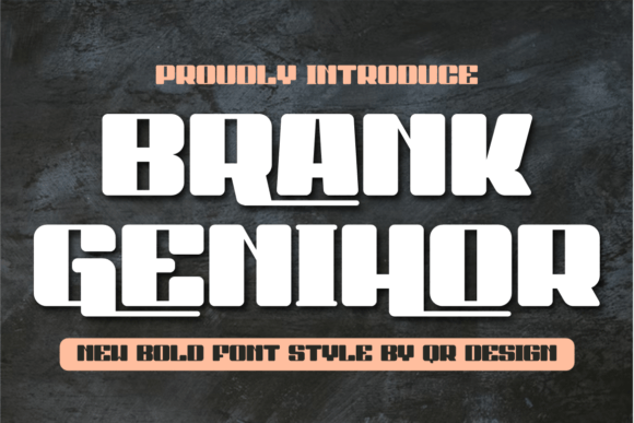 Brank Genihor: A Bold Display Typeface for Modern Brand Identity