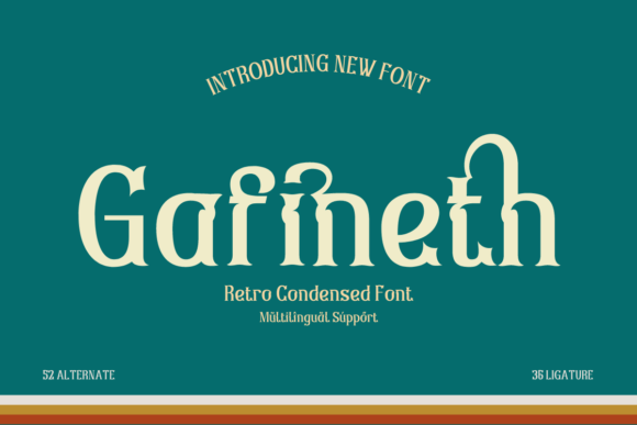 Gafineth: The Retro Display Font for Handmade Branding