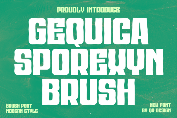 Gequica Sporexyn Brush: A Bold Display Typeface for Modern Web Design