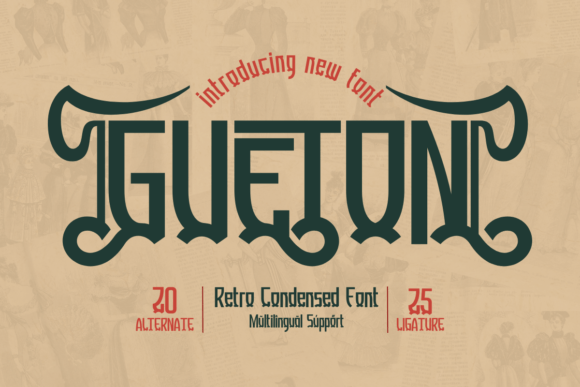 Gueton: The Retro Condensed Typeface for Authentic Brand Identity
