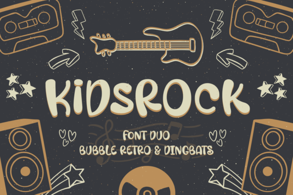 Kidsrock Duo: A Sweet Display Typeface for Playful Brand Identity