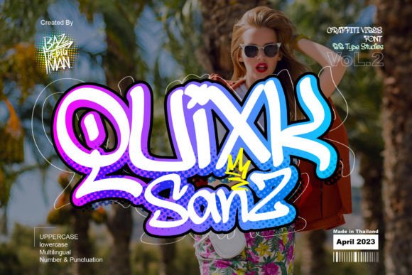 Quixk Sanz: A Graffiti-Style Display Font for Bold Brand Identity