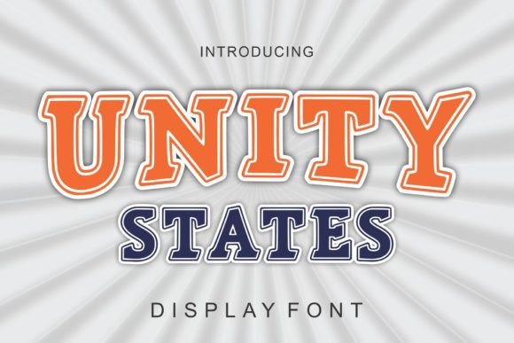 Unity States: A Retro Display Font for Editorial Design